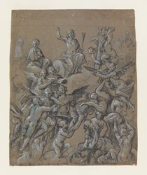 Christus in Herrlichkeit mit Engeln